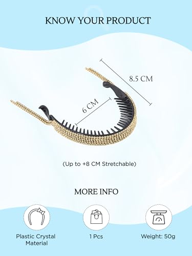 Rhinestone Crystal Claw Clips for Hair, Elegant Design