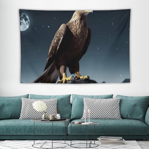 Tapisserie murale large aigle solution déco rapide et douce pour cacher un mur vide