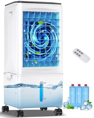 Portable Air Conditioners, Portable AC Unit, Evaporative Air Cooler w/2.5Gal Tank, Fast Cooling, 3 Speeds, Windowless Air Conditioner w/7H Timer, Swamp Cooler for Room Home Office Garage