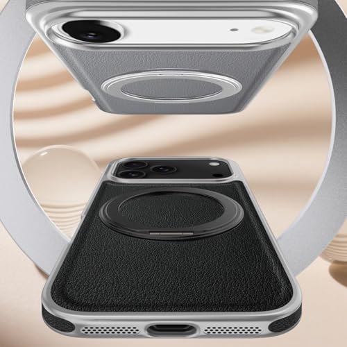 Étui en cuir iPhone 15 Pro Max blanc pour visionnage mains libres - 2