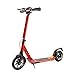 Trottinette, Scooter de Frein à Disque amélioré Scooter, Double Scooter Absorbant Les Chocs, Scooter de Frein à Disque Tout-Terrain, Scooter avec Frein à Main + poignée en Silicone ABS (Color : Red)