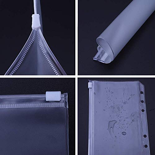 Antner A6 Pu Leather Notebook Binder (Sky Blue) Bundle | 24 Pieces A6 Binder Pockets #TOP6