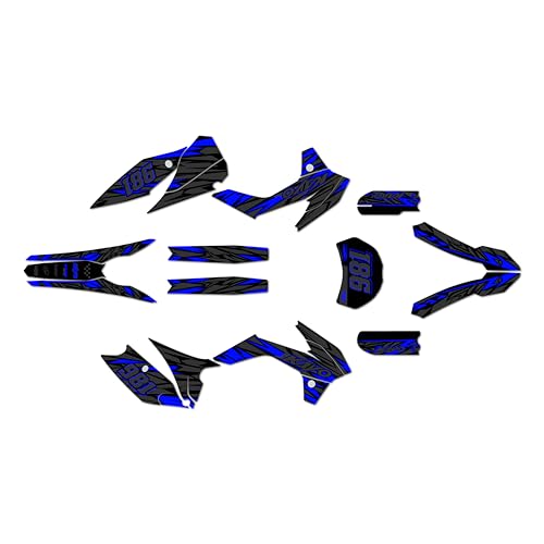 Kalair GFX Graphics Kit for Kayo K2 230 (2021+) Twitch Series Blue 21 Mil - Pro Edition - Dirt Pit Bike Motorcycle Stickers, Dirtbike Racing Automotive Decal Motocross Accessories no-Plastics