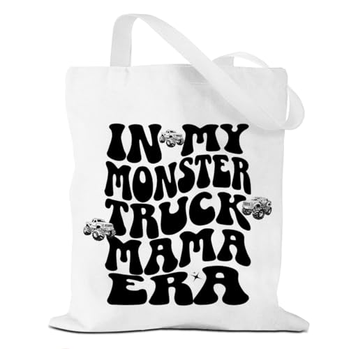 Funny Mama Tote Bag, Canvas Tote Bag, Retro Truck Mother's Day Mom Gifts for Women New Mom Mama Mommy, Vintage 70s Reusable Canvas Shoulder Bags for Grocery, Work Shopping Beach Christmas Birthday