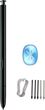 Note 10 S Pen Replacement WithBluetooth for Samsung Galaxy Note 10, Note 10 Plus, Note 10+ 5G with 5*Tips/Nibs Black