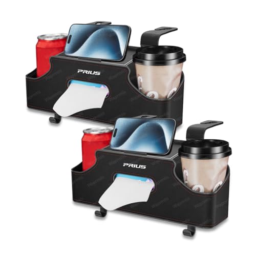 プリウス 車用シートバック 収納ボックス 多機能 大容量 後部座席用収納ポーチ プリウス 80系 50系 40系 30系 20系 プリウスα nz511 zvw30系 車ドリンクホルダー 後部座席 車用収納ボックス ティッシュケース カーシートフック PU