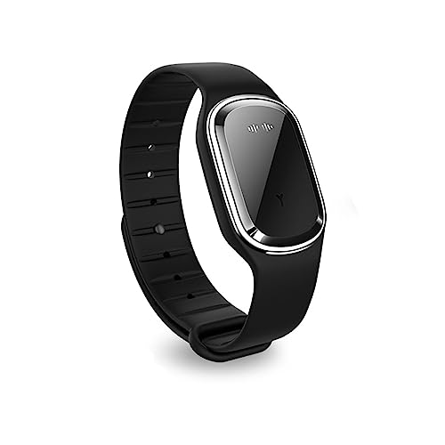 Bracciali Repellente per zanzare ad ultrasuoni, orologio da polso elettronico anti-zanzara con ricarica USB//portatile per escursioni in campeggio all'aperto (nero (senza display dell'ora))