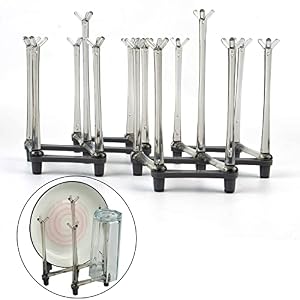 LIANGDONG SHOP Ausziehbares Abtropfgestell 2er Set Grau