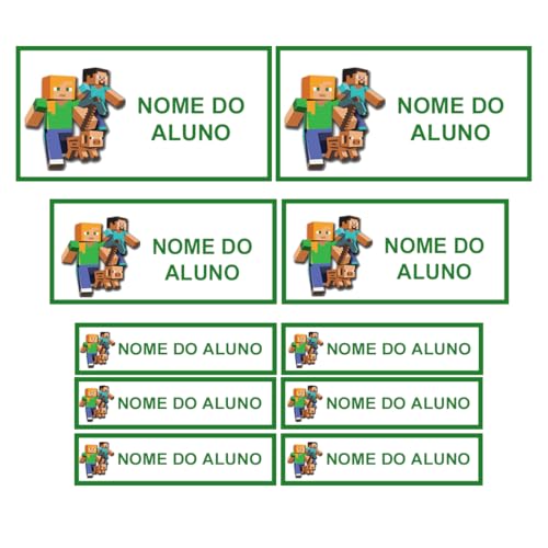 Etiqueta escolar personalizada impermeavel vinil 130 unidades