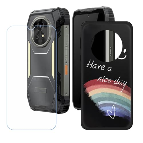 BMPNLSZ �K�p Blackview Xplore 2 Projector�p+HD�����K���X�ɓK�����ėpTPU�P�[�X�A�V���J�Q���P�[�X�o���p�[�ی�o�b�N�P�[�X-Blackview Xplore 2 Projector�p�ɓK����9�d�x�X�N���C�u�h�~�X�N��