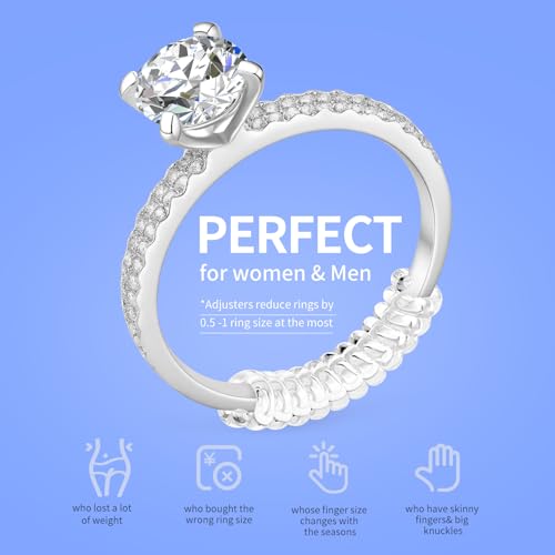Ottemax Ring Sizers for Loose Rings - 14Pack, 14Sizes, Invisible Ring Size Adjuster Guards for Women& Men, Spacers & Tighteners, Resizer Fits Bands to 1-8mm - Thumbnail 7