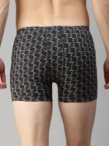 Image of Lux Cozi Men's 100% Cotton Printed Inner Elastic Long Trunk | Printed Long Trunk for Men | Color and Print May Vary | Long Trunk for Men Pack of 2