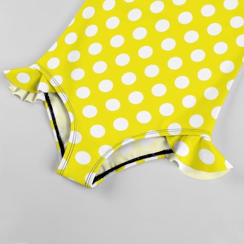 Image of Girls One Piece Swimsuit Polka Dots Ruffles Swimwear Bathing Suits 3-12 Years