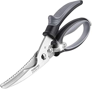 Poultry Shears TANSUNG Detachable Kitchen Scissors for Meat, Heavy Duty Kitchen Shears with Soft Grip Handles - Stainless Steel Scissors for Chicken, Fish| Dishwasher Safe (Black)
