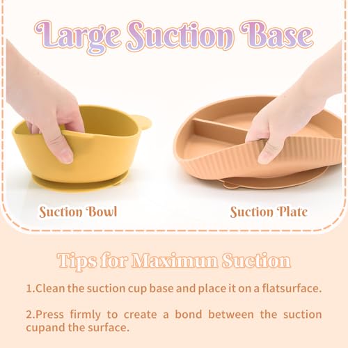 CHCC Silicone Baby Feeding Set 21 Pcs, Baby Led Weaning Supplies, Baby Feeding Supplies Set BPA Free, Essentials for Newborn Gift Mixed by CHCC - Image 5