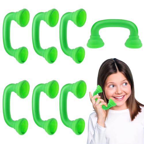 6 pcs Whisper Reading Phones for Classroom Hear Myself Sound Speech Therapy Tool Auditory Feedback Whisper Phone Manipulatives for Kids Preschool Children (Green)