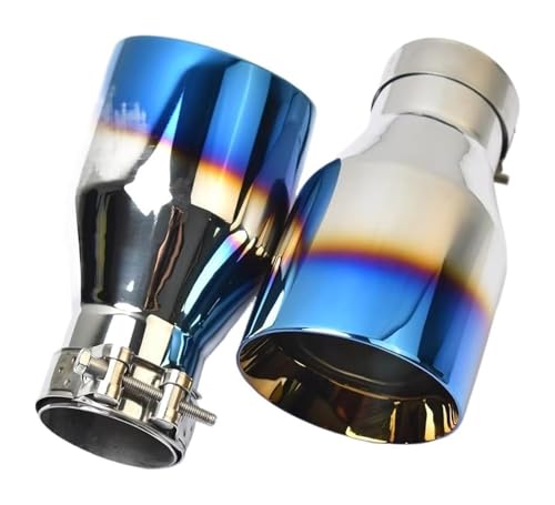 Tuyau d'échappement voiture inox embout silencieux biseauté IN 67 OUT 89mm