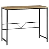 タマリビング(Tamaliving) ターブル デスク 幅90cm キャスター付き 学習デスク 学習机 パソコンデスク テーブル スチール脚 ブラック/ナチュラル 50003577