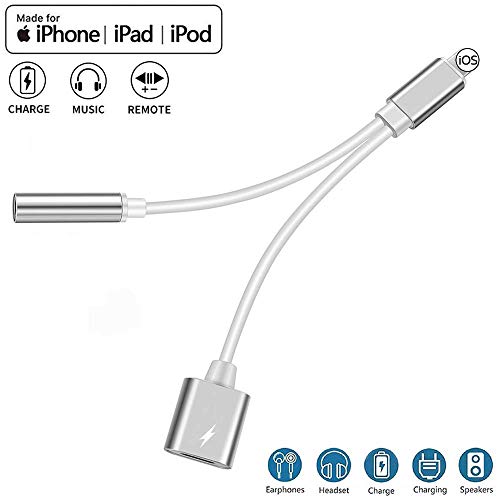 Headphone Jack Aux Adapter Dongle for iPhone Xs/Xs Max/XR/ 8/8 Plus/X (10) /