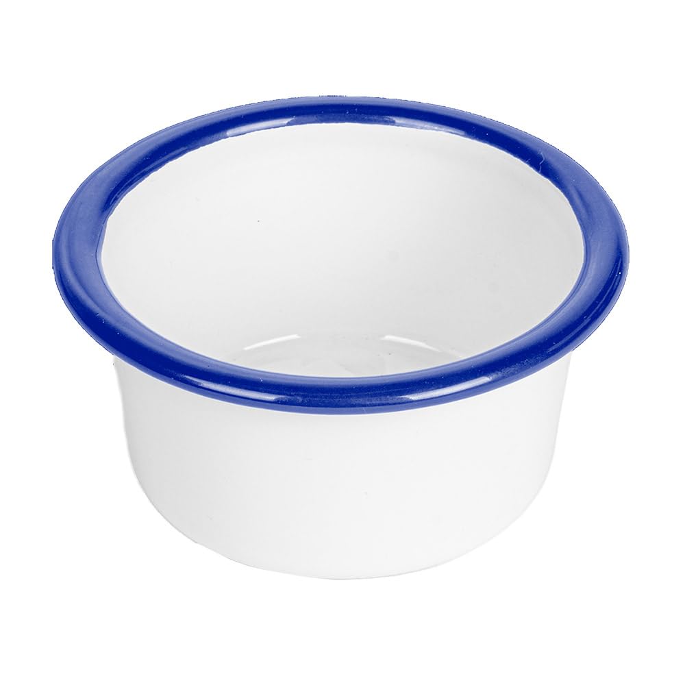 García de Pou 12 Unités - Ramequins enamelware 120 ml 9 x 3,5 cm Blanc Fer Émaillé