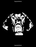 Pointer Notebook: Black & White Pop Art Dog Face 150 Page 8.5 x 11” Lined Journal Book for Pointer...