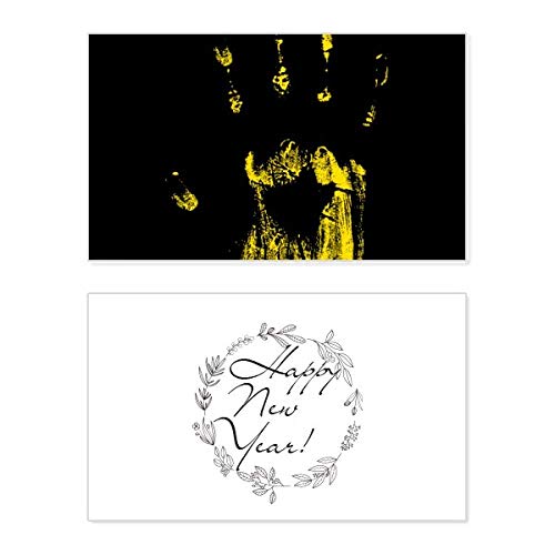 Tarjeta de felicitación de año nuevo para amantes del terror y fiestas de Halloween