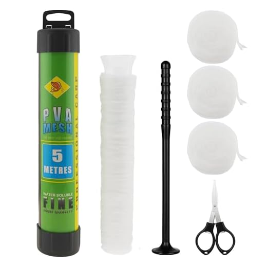 20M PVA Mesh Carp Fishing: Winter Fast Melt PVA Refill Pack Bait Mesh for Boilies Pellets Catfish Bait Bags Holder Carp Fishing Accessories - 25mm