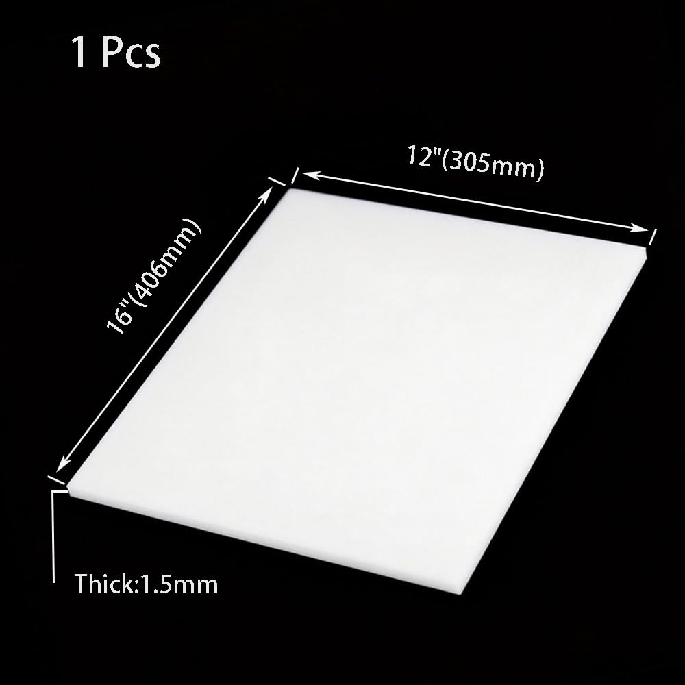 PTFE Plastic Sheet - 1/16" Thick, Non-Stick -2