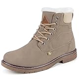 [Mishansha] スノーブーツ メンズ レディース 防寒 防水 冬靴 ボア 防滑 厚底 防寒靴 軽量 登山靴 トレッキング ハイキング 雪靴 保温, ライトブラウン,28.0cm