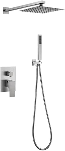 Miniatura 1 de Juego combinado de grifos de ducha de baño, cabezal de ducha, ducha de mano, control de válvula mezcladora de ducha, manguera de ducha, brazo de