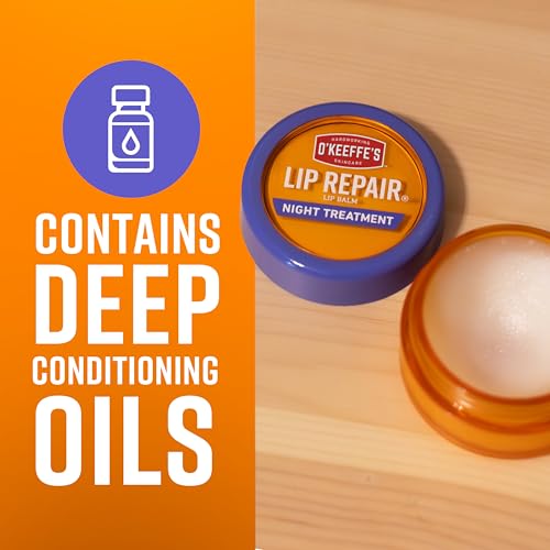 O'Keeffe's Lip Repair Night Treatment Lip Balm for Dry, Cracked Lips - 0.25 Ounce Jar (2 Pack) - Moisturizer for Extremely Cracked, Dry Lips by O'Keeffe's - Image 4