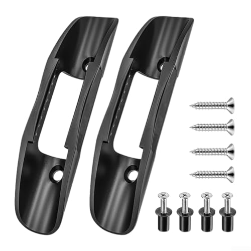 Besshepplo for kayak Paddle Holder Deck Mount Clips with Screws for Canoe Boating Storage Secure Oar Keeper Fit Most Models Black