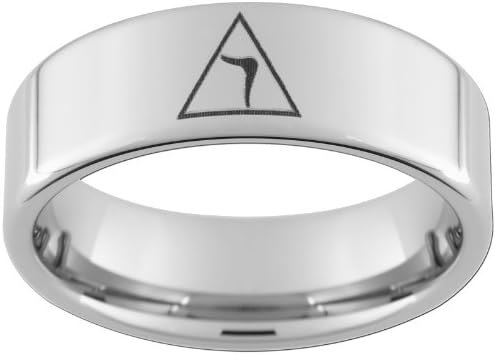 Custom Jewelry 8mm Tungsten Carbide Freeemason Masonic Ring full and half sizes 5-15