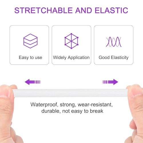 Corde extensible en polyester lourd blanc 1cm DMiotech - Sandow 3m ultra résistant - 6