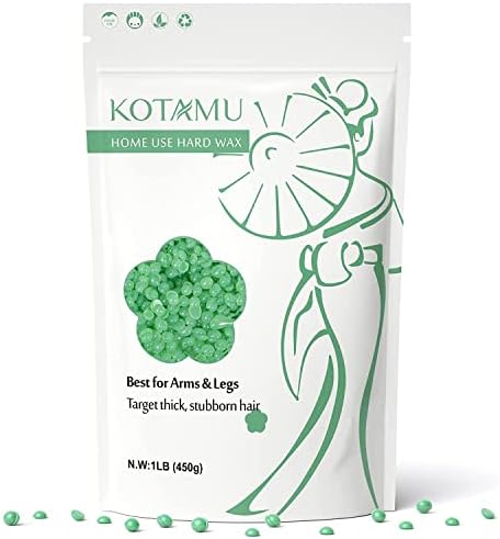 Wax Beads, KOTAMU 450G Aloe Hair Removal Hard Wax Beads For Thick, Stubborn Body Hair, Leg Waxing