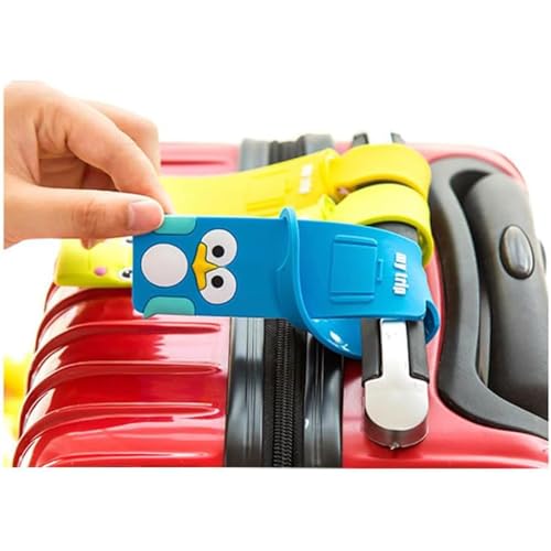 ネームタグ スーツケース 可愛い 子供 シリコン やわらかい 目立つ 荷物タグ 紛失対策 バッグ用ネームタグ 取り外し 簡単 軽量 柔軟 旅行 トラベル用 出張用タグ 海外 入学 飛行機用(カエル)