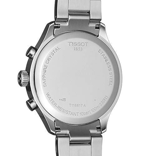 Tissot Men's Chrono Xl Stainless Steel Casual Watch Grey T1166171104701 Leather Black Watch Strap, 22 (Model: T852041653) #TOP3