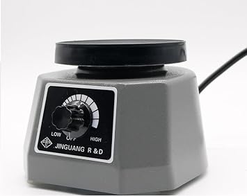 Portable Lab 4 Round Shaker Oscillator Gypsum Mixing Machine Variable Speed Plaster Shaker Oscillator (Grey)