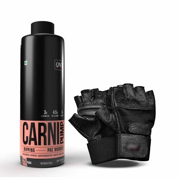 QNT CARNIPUMP, Instant Energy Drink with Gloves | Fat Loss Liquid Pre-Workout, Builds Muscle & Fast Recovery (Peach, 500 ML) (B0C69Z6M5Z) Amazon Price History, Amazon Price Tracker