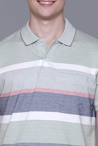 Image of SANE ORIGINALS Polo T-Shirt for Men with Pocket || Striped Polo for Men