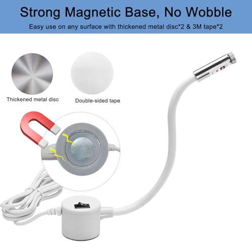 UPWATT Sewing Machine Positioning Light, Magnetic Alignment Guide Lamp with Flexible Gooseneck, Cross Craft Sewing Tool for Precise Stitching & Quilting — view 5