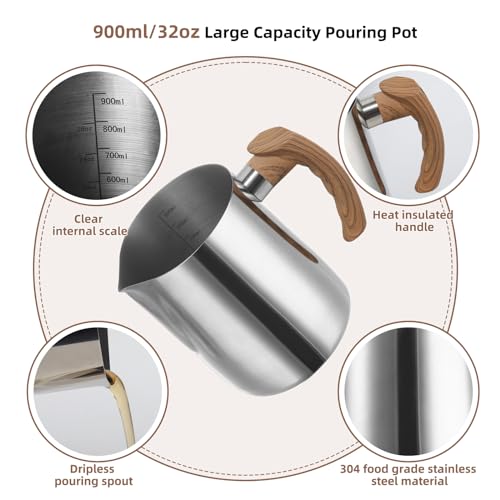 handysienda Kit de fabricação de velas com placa quente para adultos, conjunto de velas com derretid