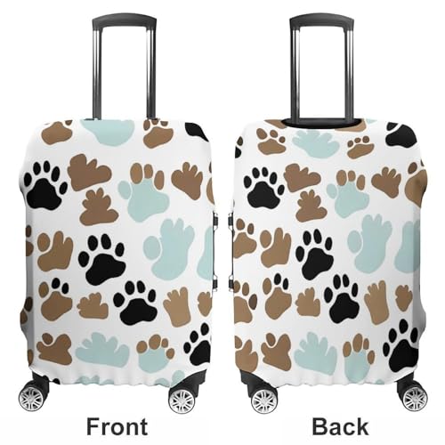 Carry on Luggage Cover Dog Paw Suitcase Covers for Luggages Tsa Approved Travel Luggage Sleeve Protector Elastic Suitcase Protector Anti-Scratch Washable Fits 19-30 Inch Case -XL3