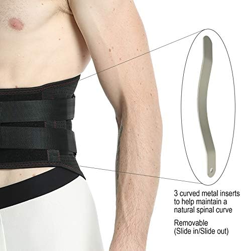 Neotech Care Back Brace - Breathable & Adjustable Support for Lower Back Pain - Double Pull Compression Straps - Lifting Spine Protection Vest - Black (Size S)