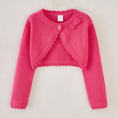 Cardigan for Girls Long Sleeve Knitted Sweaters Bolero Ruffle Sweater Fall Winter Cropped Jacket Cover Up Tops2