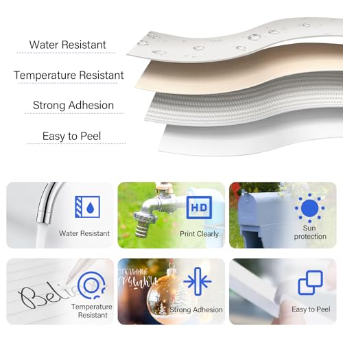 4X Compatible Label Tape TZe-231 12mm Black on White for Brother P-Touch PT-H107B H105 H200 H100LB H100R 1000 1010 H110 D400 D210 E100 P300BT PT-E100, Laminated 8M