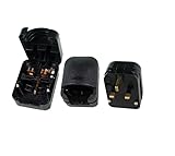 European EU Schuko to UK 3 Pin Converter Plug 13A, Black - Image 5