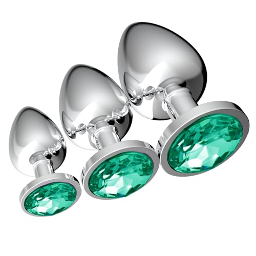 Butt Plug Anal Sex Toys Anal Plug Training Kit, Yicoco Small Medium Large 3 Pcs Anal Sex Toys Prostate Massaging for Beginner, Stainless Steel Adult Sex Toys4women Gay Couples SM Anale Masturabating