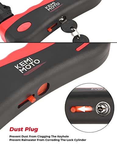 KEMIMOTO Heavy Duty U-Lock with Security Cable #TOP25