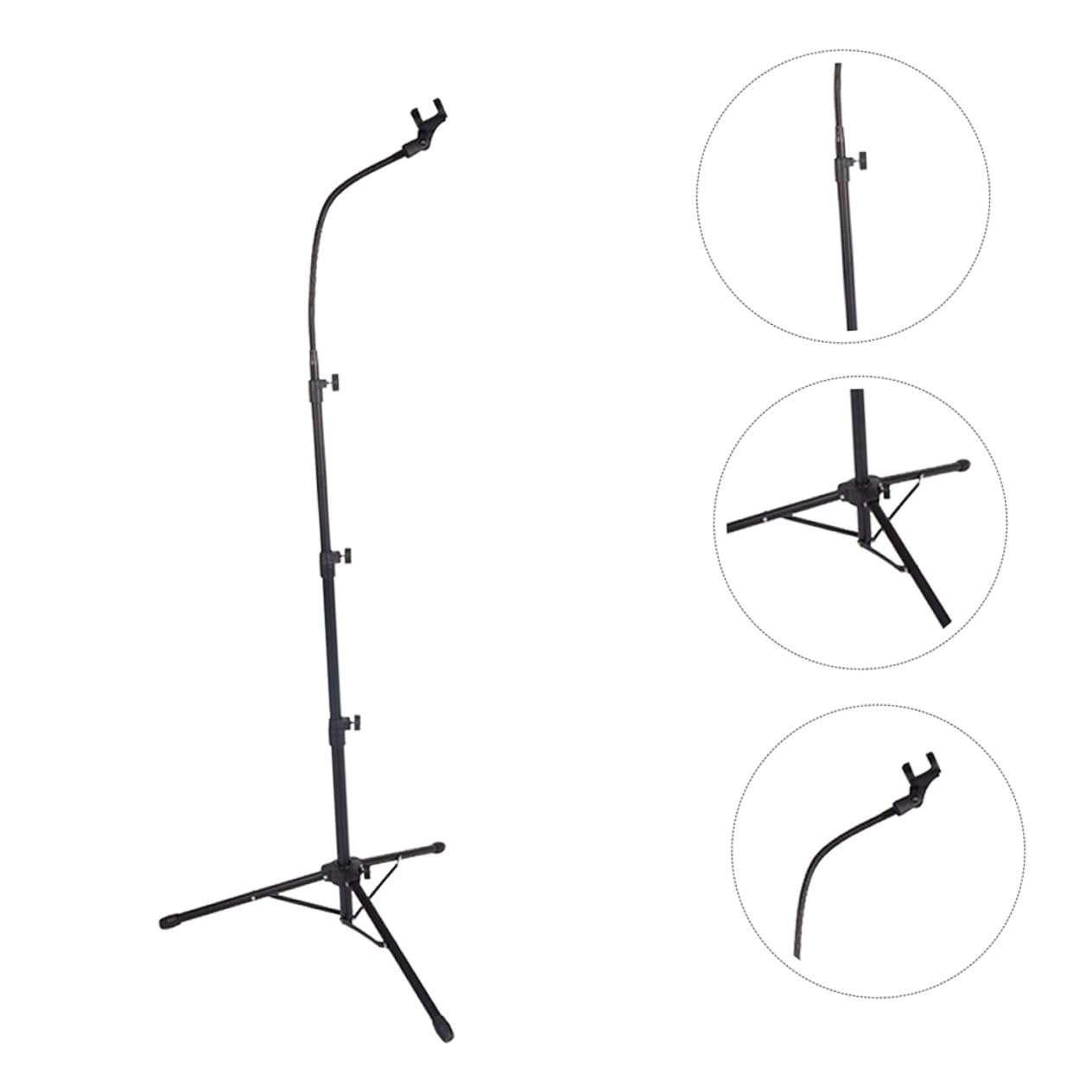 BESPORTBLE Supporto per Microfono in Asta Telescopica Regolabile Treppiede da Pavimento Stabile Accessorio per Microfono